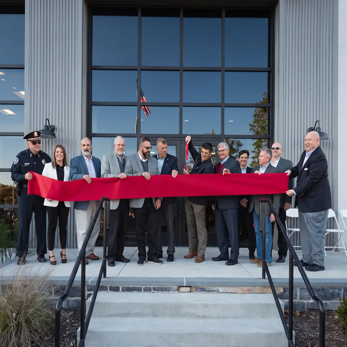 Ribbon cutting at the remodeled South Brunswick campus